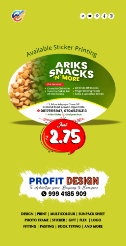 Profit Design Banner Sticker 1