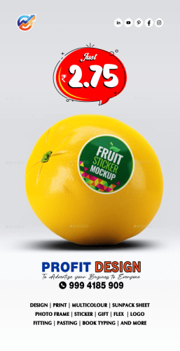 Profit Design Banner Sticker 2